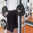 thumbnail image 2 of 1 par de toallas de secado rápido de terciopelo de doble cara, toalla deportiva de fibra ultrafina, toalla portátil absorbente para ejercicios de yoga - verde claro, 2 of 2