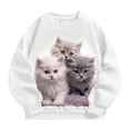 thumbnail image 2 of KHONTS Kids Girls Sweatshirts Winter Clothes Casual Long Sleeve Shirts Crewneck Pullover Sweater Tops,Size 2-14 Years, 2 of 4