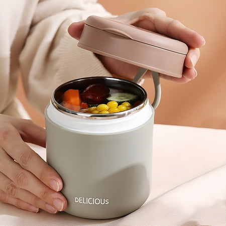 ACDANC 2026 New Stainless Steel Vacuum Insulated Thermos for Hot&Cold Food,Wide Mouth Leak-Proof Soup Thermos,10 Hours Hot&16 Hours Cold,Insulated Food Jar for Adults,Durable&Portable Design