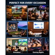 120 inch Projector Screen 16:9, 4K HD Indoor Outdoor Wall Mount Foldable Portable Movie Screens, Anti-Crease Projection Screen for Home Theater