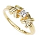 thumbnail image 1 of Anillo de oro en forma de Cruce anillo de diamantes de imitación Elegante anillo de diamantes de imitación Anillos completos para las mujeres Tamaño 5 10, 1 of 8