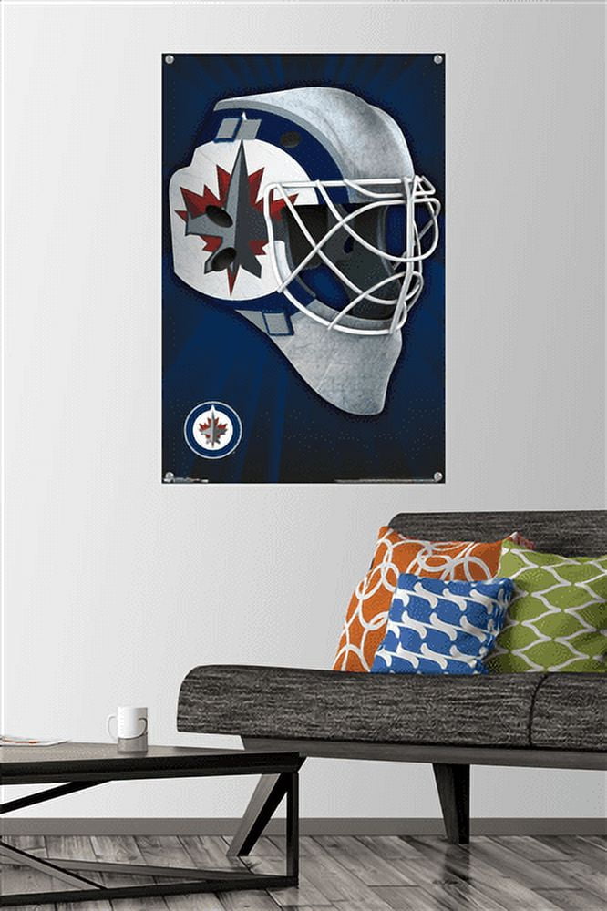NHL Winnipeg Jets - Mask 16 Wall Poster with Push Pins, 22.375" x 34"