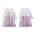 thumbnail image 3 of GYRATEDREAM Little Girl Long Sleeve Dress Cotton Casual Unicorn Tunic Shirt Dresses 2-7 Years, 3 of 8