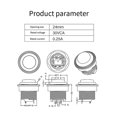 thumbnail image 3 of 2X Quality ABS Game Machine Push Button Switch with Light Illuminate 24mm Game Console Button with 4 Terminal B, 3 of 3
