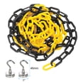 thumbnail image 3 of Uxcell 13Ft Plastic Chain Barrier, Safety Link Chain Stanchion with 2 Magnetic Hooks for Crowd Control, Black Yellow, 3 of 6