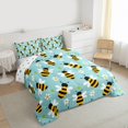 thumbnail image 3 of Homewish Cartoon Bee Bedding Comforter Set 2pcs for Kids Children,Chic Floral Daisy Twin Comforter Sets Microfiber,Spring Garden Breathable Bedding Set,Lightweight Room Decor,Reversible, 3 of 8