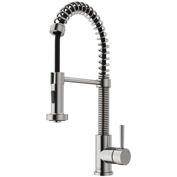 VIGO Edison Single Handle Pull-Down Sprayer Kitchen Faucet in Stainless Steel