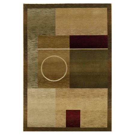Oriental Weavers Generations 1987G Area Rug Perfect for a contemporary space  the Oriental Weavers Generations 1987G Rug features bold block patterns accented by a single beige circle. This stain-resistant rug is machine-made of 100% heat-set polypropylene using cross-woven construction. Available in a variety of shapes and sizes  this rug is made in Egypt for Oriental Weavers. One-year limited warranty. Sizes offered in this rug: Following are all sizes for this rug. Please note that some may be currently unavailable due to inventory. Also please note that rug sizes are approximate. Dimensions: 2 x 3 ft. 2.3 x 4.5 ft. 2.3 x 7.6 ft. Runner 2.7 x 9.1 ft. Runner 4 x 5.9 ft. 5.3 x 7.6 ft. 6.7 x 9.1 ft. 7.1 x 11 ft. 9.9 x 12.2 ft. 6 ft. Round 8 ft. Round 8 ft. Square 10 ft. Round 10 ft. Square