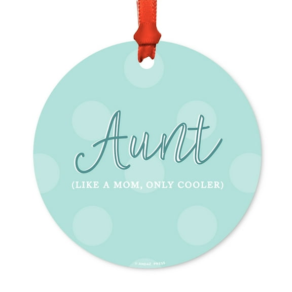 Round Metal Christmas Ornament, And Though She Be But Little She is Fierce, Includes Ribbon and Gift Bag