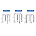 thumbnail image 4 of Resenkos 2-Tier Open Storage Small End Table with Glass Shelves and Removable Wheels, White&Black, 4 of 7