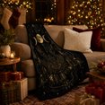 thumbnail image 3 of Mystical Celestial Arch Crystal Ritual Design, Mystical Celestial Art Scene, Warm Flannel Blanket for Living Room and Family Room, Celestial Art Lovers Halloween Gift, Festive Home Decor, 3 of 8