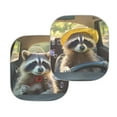 thumbnail image 2 of KUIFORTI Raccoon Car Sun Shade Windshield Funny 2pcs Car Front Window Sunshade Blocks UV Rays Portable Sun Visor Summer Sun Shield Foldable Car Interior Accessiores Universal Fit Most Cars, 2 of 5