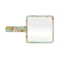 thumbnail image 1 of 1 Pc Espejo de Mano Cuadrado Floral para Mujeres para Viajes de Negocios Verde Amarillo Espejo de Plástico de Aluminio, 1 of 3