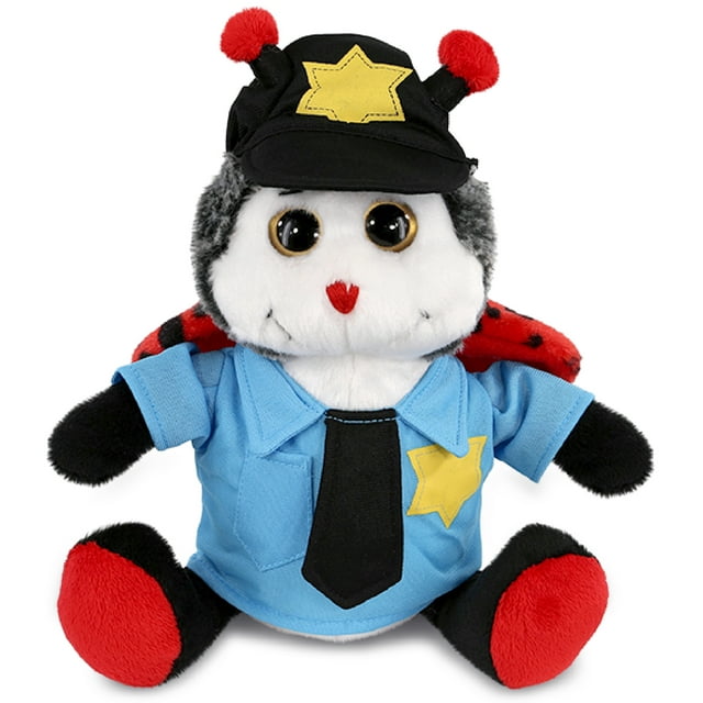 DolliBu Sitting Ladybug Police Officer Plush Toy Super Soft Ladybug