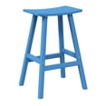 thumbnail image 3 of WestinTrends Malibu HDPE Outdoor Patio 29" Bar Stool Saddle Seat, Pacific Blue, 3 of 14