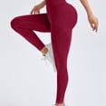 thumbnail image 6 of Qiyinn Women's Solid Color High Waist Abdomen Raising Hip Shaping Naked Tight Elastic Fitness Running Yoga Pants., 6 of 7