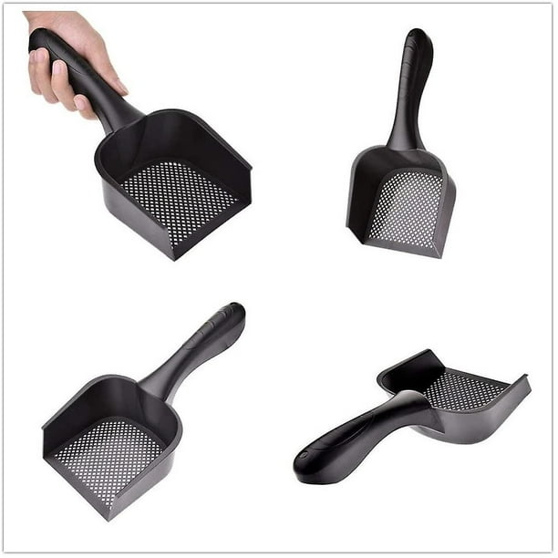 Litter scoop with clearance small holes
