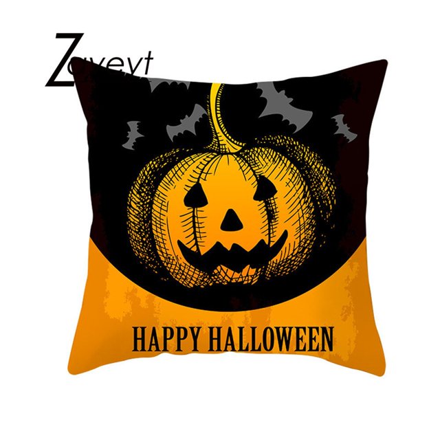 Funda de cojín de calabaza para decoración de Halloween, 33 estilos, 16/18/20/24 pulgadas, suministros de feliz fiesta de Halloween, almohadas fantasma de murciélago Araña, 2023