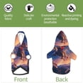 thumbnail image 6 of Fotbe Starry Sky Flying Tiger Print Small Dog Sweater Hoodies Pet Grey Hooded Soft Fleece Sweatshirts with Pocket Fall Winter Puppy Cat Sweaters Warm Clothes-Small, 6 of 7