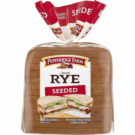 1 x Pepperidge Farm Jewish Rye Seeded Bread, 16 Oz Bag