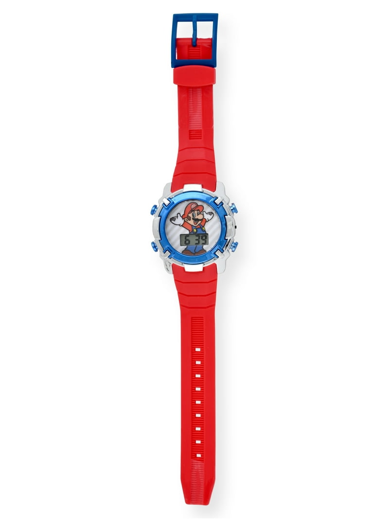 GSM4222WM Super Mario Kids Flashing Lights LCD Watch with Plastic