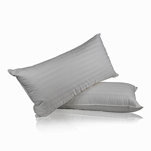 Set of 2 Superior 100 Hungarian Goose Down 700 Fill Power White Goose Down Pillow. King Size