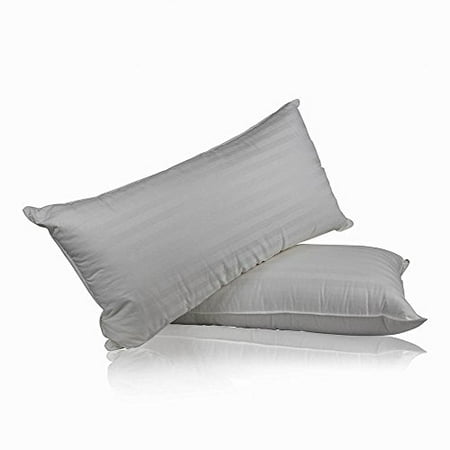 Set of 2- Superior 100% Hungarian Goose Down 700 Fill Power White Goose Down Pillow. King