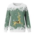thumbnail image 4 of Jamsmile Toddler Girls Sweatshirts Christmas Autumn Gold Deers Print Pullovers Child Girls Oversized Xmas Trendy Clothes Tops, 4 of 4