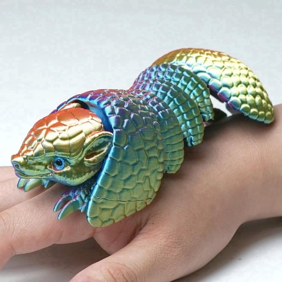 3D Printed Armadillo,Flexible Joint Animal lacertid Figurines, Home Office Decor,Fidget Toy for Adults Teens Boy Festival Gifts,Easter Basket Stuffers,Executive Desk Toy