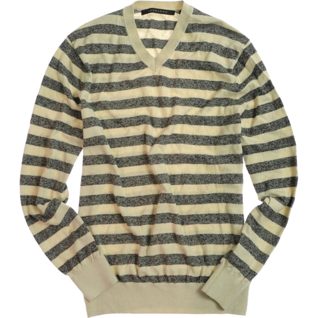 Sean John - Suéter de punto con cuello en V para hombre, color blanco roto, extragrande