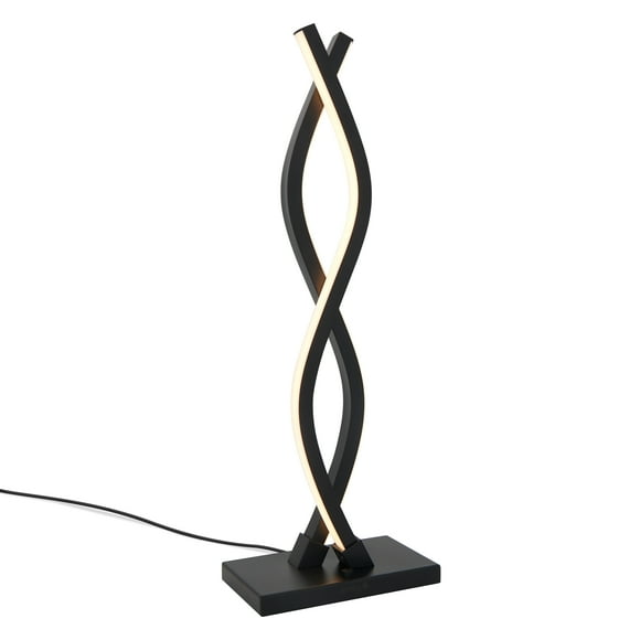 Artika Wavey Modern Table Lamp, Black