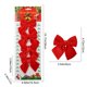 thumbnail image 3 of Paquete de 4 lazos navideños de terciopelo flocado para decoración navideña | Juego de 4 lazos decorativos grandes para coronas, árboles y guirnaldas, 3 of 6