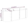 thumbnail image 2 of vidaXL Garden Raised Bed Powder-coated Steel 130.7"x15.7"x26.8" Anthracite, 2 of 5
