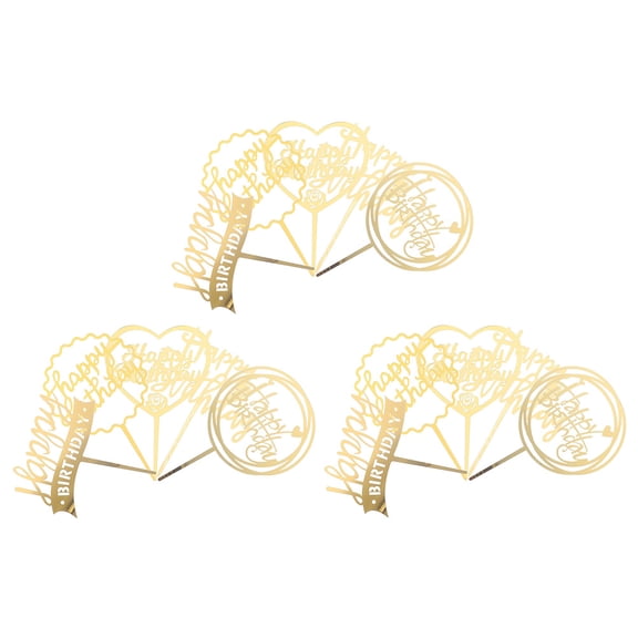 15 Pieces Cake Toppers Set Acrylic Cupcake Picks Decorations for Birthday Party Cakes