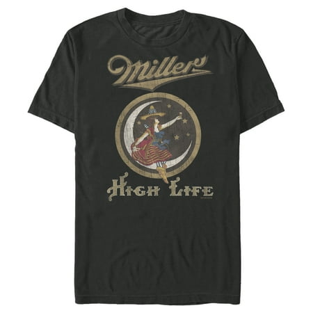 Men’s Miller High Life Vintage Lady Logo T-Shirt – Black – Small