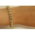thumbnail image 2 of Bracelet Tennis Plated Gold Yellow 14K White Cut Round Ct 12 Moissanite, 2 of 3