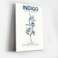 thumbnail image 3 of Indigo Botanical Canvas Wall Art &ndash; Minimalist Blue Flower Print, 3 of 10