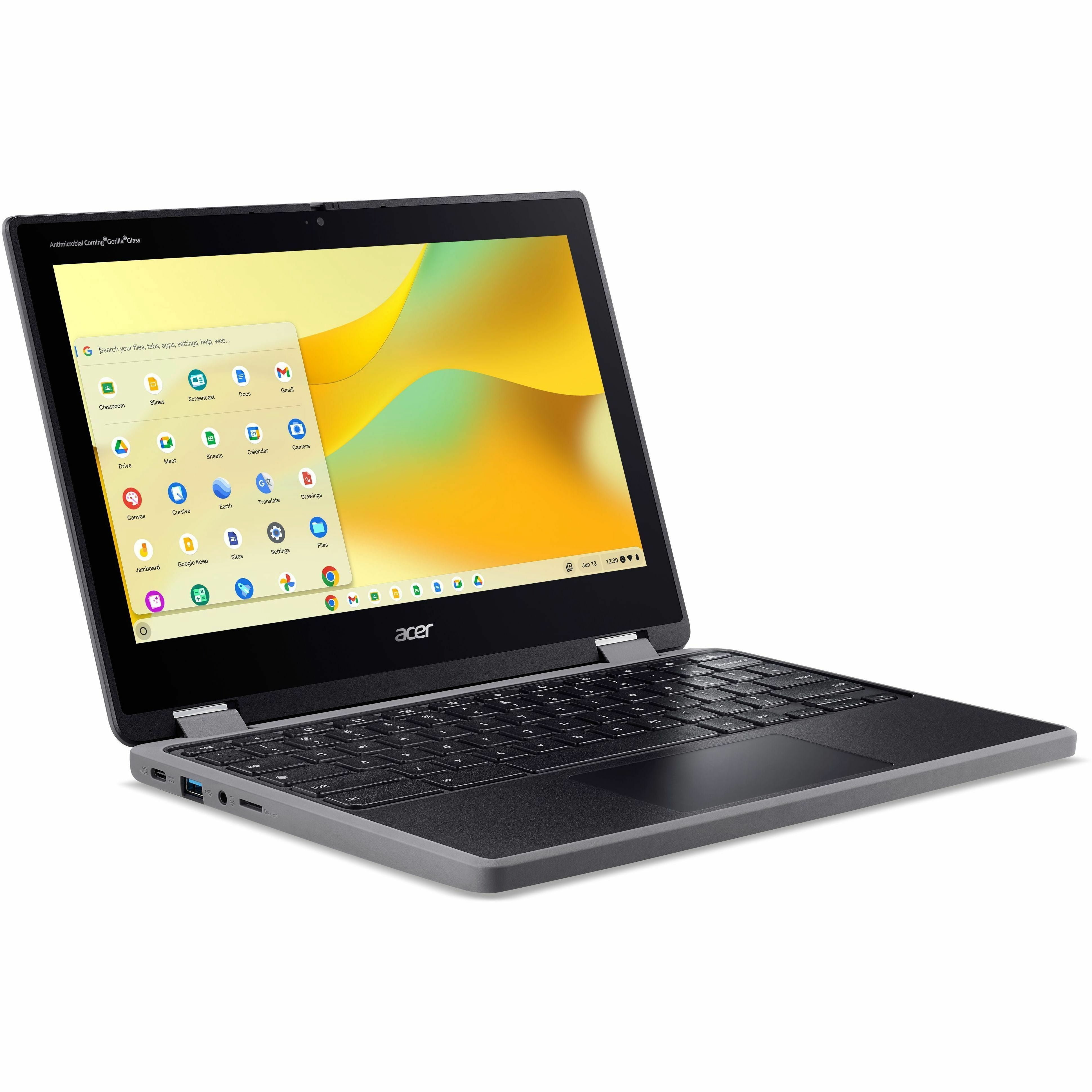 Acer Chromebook Spin 311 R724T R724T-K6Y1 11.6" Touchscreen Convertible 2 in 1 Chromebook, HD, MediaTek MT8 MT8186TV/AZA, 8 GB, 64 GB Flash Memory, English (US) Keyboard, Black