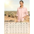 thumbnail image 5 of POENTAB Long Sleeve Fishing Shirts for Women Quick Dry Sun UV Protection Convertible Button Shirt Blouse for Hiking Safari, 5 of 8