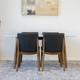 thumbnail image 3 of Kingston Modern Solid Wood Walnut Kitchen & Dining Room Table and Chairs for 4, 3 of 6