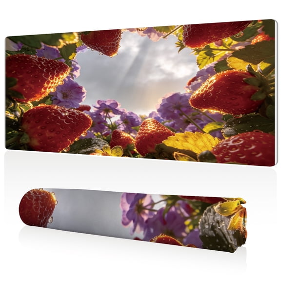 LIVEKEY Mouse Pad 80x40cm Extra Large Non Slip Stitched Durable Easy Clean Purple Rose Wooden Background Pattern for Gaming Office