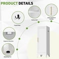 thumbnail image 3 of Metal Wardrobe Cabinet, 47"x18"x15", Cold Rolled Steel, Louvered Door, Anti-Tip Kit, 3 of 15