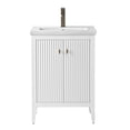 thumbnail image 5 of Vanity Art 24" Double Door Bathroom Vanity with Sink, Freestanding Storage Cabinet with Ceramic Top, and Removable Shelve, 5 of 8