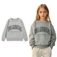 thumbnail image 1 of WENXIAOO Chandail en Molleton pour Filles Imprimé Lettre Manches Longues Col Rond Chandail Vêtements d'Automne Chandails en Molleton Mignons pour Filles 5-6 Ans, 1 of 6