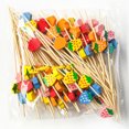 thumbnail image 1 of KUIZAP Skewer Fruit Sticks Food Fruit Cocktail Decor Bamboo Picks Handmade Toothpicks(E), 1 of 4