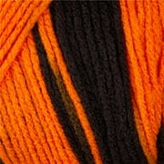 Peaches & Creme Black with Orange Twists Yarn, 1 Each