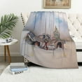 thumbnail image 3 of Christmas Truck Blanket Holiday Farmhouse Truck Colorful Christmas Tree Fannel Blanket White Snow Soft Plush Warm Throw Blanket for Bed Couch Living Room Sofa Chair(50" x 60"), 3 of 5