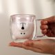 thumbnail image 3 of Linda taza de té con forma de oso, taza de café con asa, taza de leche de 250 ml, taza de café de vidrio con doble aislamiento, cumpleaños personal, día de San Valentín y regalo de vidrio para, 3 of 5