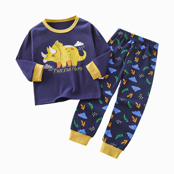 Duqingm Infant Fall Outfits Set 3 6 12 18 24 Months 2T 3T 4T 5T Toddler Boys' Pant Sets Crewneck Sweatshirt Long Sleeve Sweater Pants Fall Outfits Dark Blue,5-6 Years