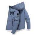 thumbnail image 3 of Chaqueta con capucha para hombre, abrigo de algodón a prueba de viento con cremallera, parka gruesa y cálida, estilo informal, novedad de invierno, 2024, 3 of 5